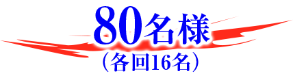 80名様(各回16名)